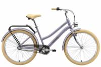 Велосипед Stark Comfort Lady 3-speed (2024) 18" сиреневый матовый металлик/серый/бежевый