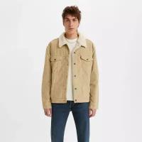 Джинсовая куртка Levi's Type III Sherpa Trucker, размер L, бежевый