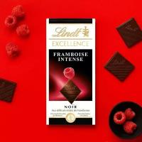 Шоколад Lindt Excellence тёмный с малиной 100г (Франция)