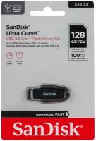 Флеш-накопитель (флэшка) SanDisk USB 3.2 128 ГБ Flash drive Ultra Curve