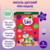 Кисель при кашле для детей LeoKids от леовит 5 пакетов по 12 г Упаковка 60 г