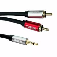 Кабель TUBON Аудио 3.5 мм mini jack (M) - 2 x RCA (M) MJ2R 3м