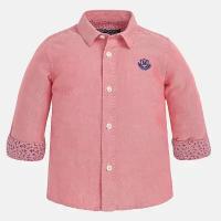 Рубашка Mayoral для мальчиков, размер 92 (2 года), цвет коралловый