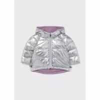 Куртка Mayoral двусторонняя для девочек, размер 86 (18 мес), цвет серебристый/сиреневый