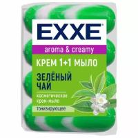 EXXE Крем-мыло 1+1 Зелёный чайзеленый чай, 4 шт, 90 г