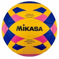 Мяч для водного поло MIKASA WP550C р.5,муж., FINA Approved, резина, вес 400-450гр, желт-сине-роз