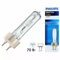 Лампа PHILIPS МГЛ 70Вт G12 CDM-T 70W/942 G12 d20x103 Металлогалогенная Газоразрядная, упаковка 1шт