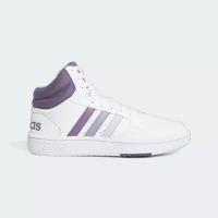 Кеды adidas Hoops 3.0 Mid, размер 6,5 UK, белый, фиолетовый