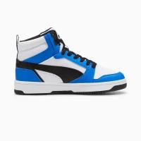 Кеды PUMA Rebound V6 Mid Sneakers Youth, размер 4, белый, голубой