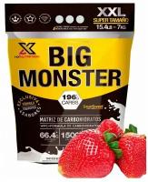 Гейнеры высокоуглеводные, HX Nutrition, Premium Big Monster Gainer, 7000 г, Клубника, испания