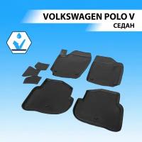 Коврики салона (полиуретан) Rival 15804003 для Volkswagen Polo седан 2010-2020