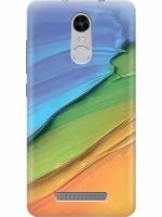 Силиконовый чехол на Xiaomi Redmi Note 3, Note 3 Pro, Сяоми Редми Ноут 3, Ноут 3 Про с принтом "Желто-синие ткани"