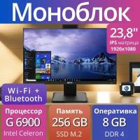 Моноблок Oldi Computers AIO A24 Ext 0807802 (Intel Celeron G6900, DDR4-8ГБ, SSD - 256ГБ, H610, 23,8' IPS Full HD, Wi-Fi+Bluetooth, Cam 3Mp, CR-DVD, Win10 Pro)