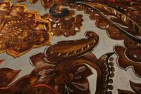 Ткань Панбархат деворе Emanuel Ungaro в коричнево-оливковых тонах, ш140см, 0,5 м