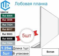 Лобовая планка кровли (200мм) Ral 9003 ( 5 шт ) 1.25м