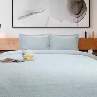 Покрывало на кровать и диван с двумя наволочками Cleo MUSCAT евро макси 230х250, голубое