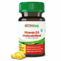 Витамин Д Д3 5000 ME 125 мкг 120 капсул NUTRAFARM Vitamin D D3