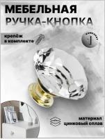 Ручка-кнопка IN.01.2020.0. PG кристалл золото