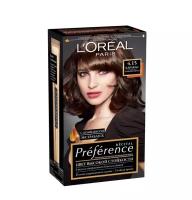 L'Oreal Paris Стойкая краска для волос Preference, оттенок 4.15, Каракас, темный каштан