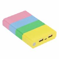 Внешний АКБ "Separable Power Bank" 10400 мАч из 4-х элементов 2*USB 2A (разноцветная/коробка)