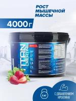 Гейнер Titan Creatine 4000 г/ набор массы веса/ Gainer MASS/ высокоуглеводный/ высококалорийный/ белковый/ клубника/