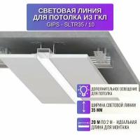 Профиль потолочный световая линия GIPS-SLTR35 2 метра 3 шт