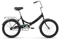 Велосипед городской складной Forward ARSENAL 20 1.0 (2022) 14" черный/оранжевый