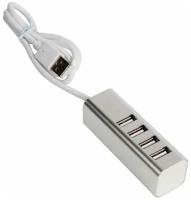 USB HUB разветвитель HOCO HB1 4 в 1 USB2.0 (m) - 4xUSB2.0 (f), 80 см, тусклый