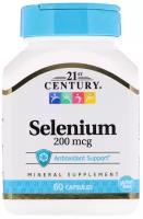 Капсулы 21st Century Selenium 200 мкг, 70 г, 200 мкг, 60 шт