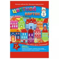 Картон цветной немелованный Апплика (20 листов, 10 цветов, А4) на гребне (С2806-23)