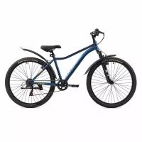 Велосипед взрослый горный 26" рост 150-165см 6 скоростей синий рама 16" MTB велик подростковый раш гоночный велоспорт хардтейл hardtail SHIMANO скоростной RUSH HOUR X 600