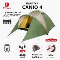Палатка BTrace Canio 4, зеленый/бежевый
