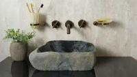 Гранитная раковина для ванной Sheerdecor Piedra 00504511381 из серого речного камня гранита