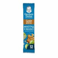 GERBER Злаковый батончик с яблоком и виноградом, 25 г