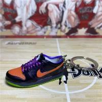 Брелок Кроссовок Nike Dunk Low, гладкая фактура, фиолетовый, черный