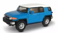 Игрушка модель WELLY Машинка 1:38 Toyota FJ Cruiser, пруж. мех., синий с белой крышей