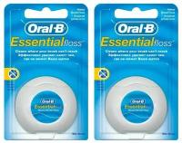 Зубная нить Oral-B EssentialFloss вощеная мятная, 50 м, 2 уп