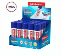 Клей-карандаш ErichKrause Extra, 21 г, 10 шт