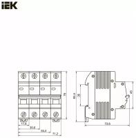 Выключатель автомат. 1-пол. (1P) 1А C 4,5кА ВА47-29 IEK