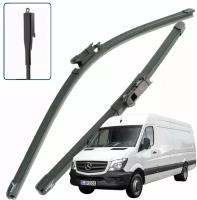 Дворники Mercedes-Benz Sprinter NCV3 Мерседес Спринтер фургон рест 2013 2014 2015 2016 2017 2018 Щетки стеклоочистителя бескаркасные 650мм-600мм 2шт