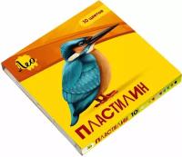 Пластилин 10 цветов "Лео" "Ярко" классический LBMC-0110 200 г (в картонной упаковке)