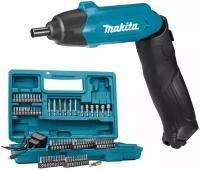 Аккумуляторная отвертка Makita DF001DW, с комплектом аксессуаров, в кейсе