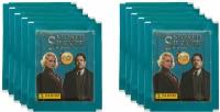 10 пакетиков наклеек Panini "Фантастические твари: Тайны Дамблдора" (40 наклеек и 10 карточек)