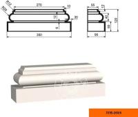 База к фасадной пилястре из пенополистирола с покрытием LEPNINAPLAST-FASAD (Лепнинапласт-фасад) ПЛВ-250/6