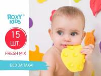 ROXY-KIDS Антискользящие мини-коврики ROXY-KIDS для ванны FRESH MIX 15 шт