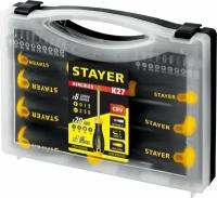 STAYER Набор: Отвертки STAYER MASTER HERCULES, Cr-V сталь, SUPER GRIP эргономичная 2К рукоятка, магнитный наконечник, в кейсе, 27 предметов ( 25827 )