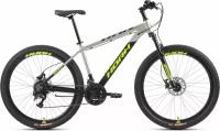 Велосипед горный HORH ROHAN RHD 27,5" (2023), алюминиевая рама, 21 скорость, дисковые гидравлические тормоза, цвет Grey-Black-Green, размер рамы 17", на рост 170-180 см