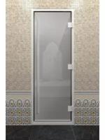 Дверь для Хамама "Престиж Сатин" 2000х800 мм. (по коробке). Левое открывание