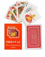 Карты игральные пластиковые OkRoyal / Карты для покера TH109-27, цвет красный