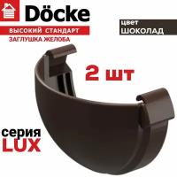 Заглушка желоба Docke LUX (шоколад), 2 шт.в уп